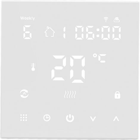 Intelligenter, digitaler, programmierbarer WLAN-Thermostat 90-240 V mit Touch-Funktion, mobiler App und Sprachsteuerung für Zuhause (1/5)
