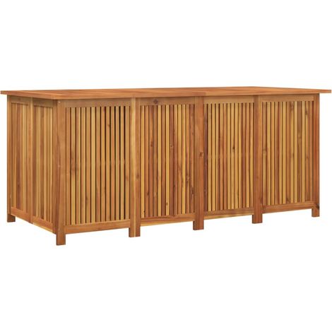 Coffre de rangement de jardin persiennes Puncha - Bois d’Acacia-Dimensions 175 x 80 x 75 cm (1/5)