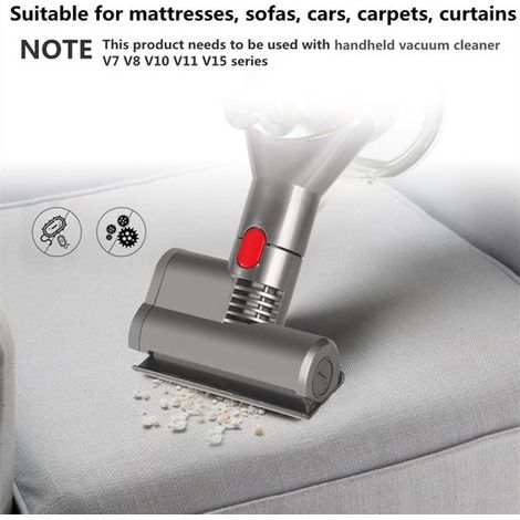 für Dyson V7 V8 V10 V11 V15 Ersatzteile, Mini Elektrowerkzeug Motorkopfbürste, Matratzenbürste für Betten, Sofas, Autos, Teppiche und Vorhänge (H (1/5)