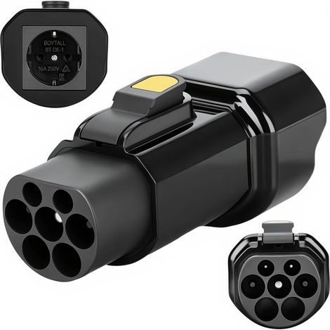 Type 2 to Schuko Charging Station Adapter Type 2 220V 16A 3.5KW Schuko Plug Adapter for Scooters, Electric Wheelchairs, Bicycles (1/5)