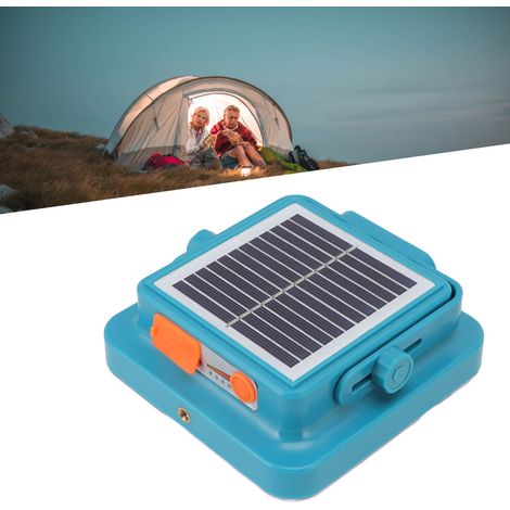 Tragbare Solar-LED-Campinglampe für den Außeneinsatz, magnetischer Griff, Notbeleuchtung bei Stromausfall, blau. (1/5)