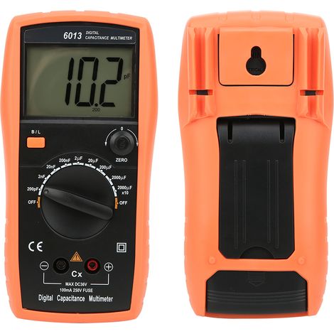 Multimètre numérique 6013, capacimètre 20 000 µF, sélection manuelle de la gamme, testeur de capacité, outil de mesure (1/5)