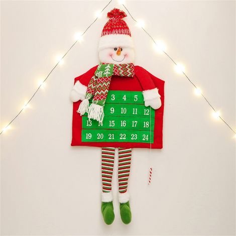 Calendrier De Lavent - Tapisserie Murale Avec 24 Poches - Réutilisable - Pour Décoration De Noël - 1 Pièce (1/5)