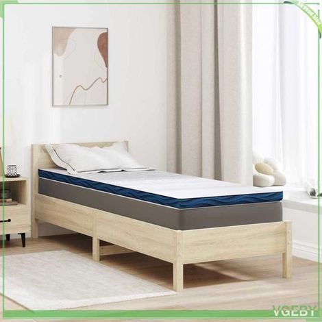 4106254 Surmatelas Blanc 80 x 200 cm Tissu jacquard (1/5)