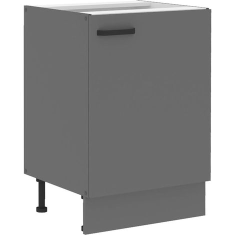 Küche NESSA Unterschrank 60 cm Anthrazit Küchenzeile Küchenblock Einbauküche (1/5)