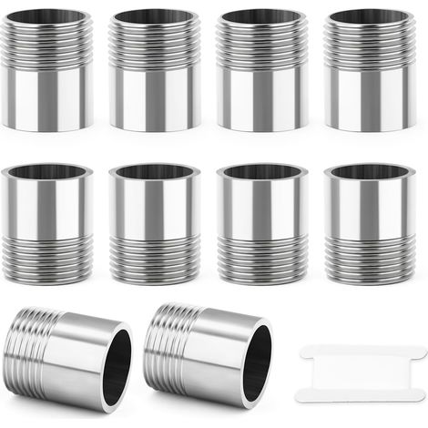 10 pcs 304 tuyau de soudage à fil unique en acier inoxydable, 1/2" BSP mâle raccorder tuyau d’eau direct (1/5)