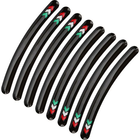 Lot de 8 autocollants réfléchissants imperméables pour jantes de voiture de course Kawasaki, type 4 (1/5)