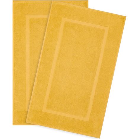 Lot de 2 Tapis de bain, 100% Coton, 900 GSM, Antidérapants, Absorbants, Certifiés Oeko-Tex, Pour Salle de Bain (1/5)