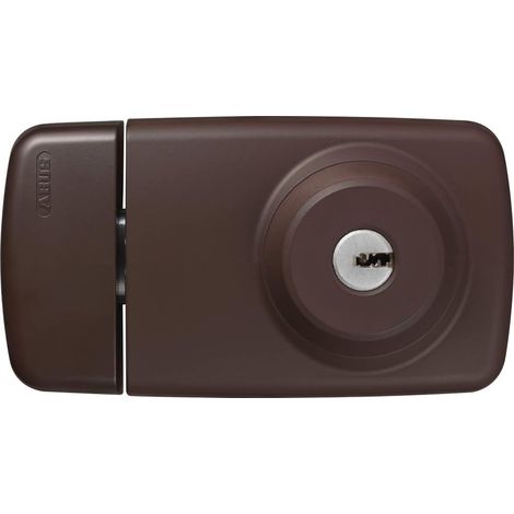 Verrou de porte avec cylindre intérieur et extérieur Marron (1/5)