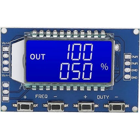 Module générateur de signaux carrés PWM, module à fréquence d'impulsion et rapport cyclique réglables, bleu