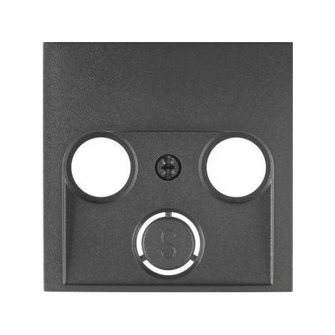 Frontplatte für 2- und 3-fach Antennensteckdose, anthrazit, B.Kwadrat/B.3/B.7 (1/5)