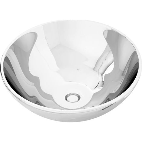 Lavabo 32,5 x 14 cm Céramique Argenté