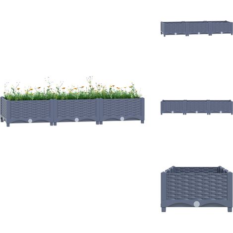 Hochbeet 120x40x23 cm Polypropylen - Hochbeet - Pflanzgefäß - Gartenmöbel - Outdoor Dekoration - Polypropylen (1/5)