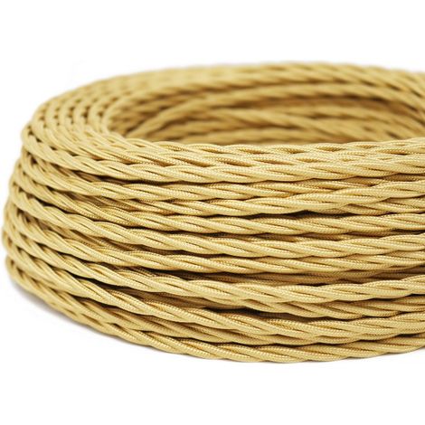 Cavo a treccia electraline 3x1.5 da 25m oro - 10510/b25