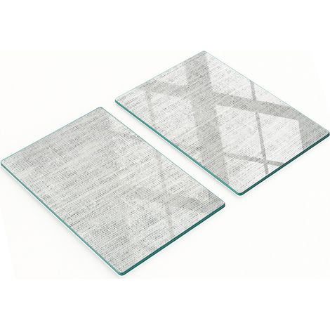Tableros decorativos multifuncionales de vidrio para cocina, lienzo blanco, 2x40x52 cm (1/5)