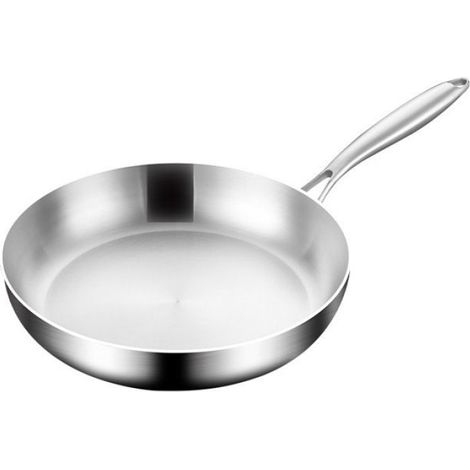 Poêle - Acier Inoxydable 18/10 - 28 cm - Compatible Induction Gaz Électrique Vitrocéramique - Allant Au Four - 1 Pièce (1/4)