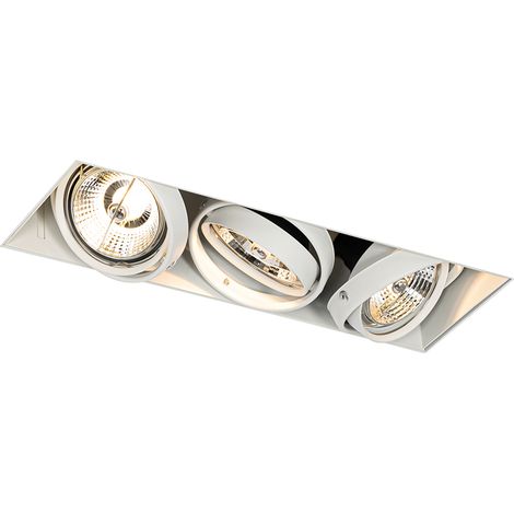 Einbaustrahler weiß GU10 AR70 randlos 3-flammig - Oneon