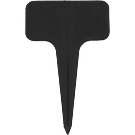 100 etiquetas de plástico para jardín al aire libre, marcadores de plantas tipo T, etiquetas de plástico para huerto, marcadores de plantas reutilizables y accesorios para plantas (negro) (1/5)