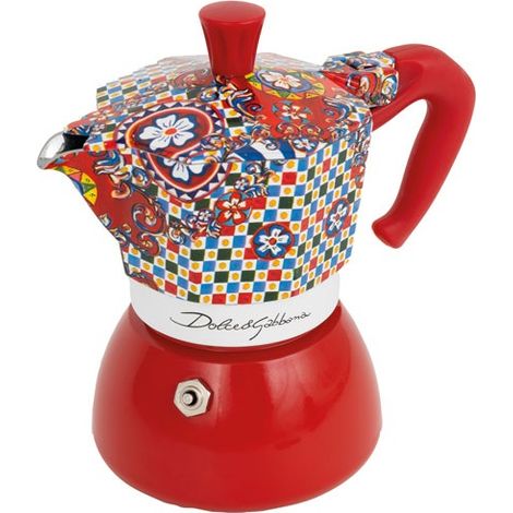 Cafetière moka induction 4 tasses – Acier et aluminium – Compatible induction – Technologie chaudière à double couche – Rouge – Bialetti (1/2)