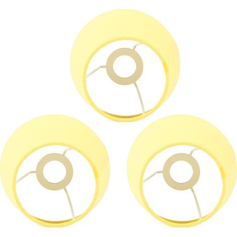 Set aus 3 innovativen E14-Stofflampenschirmen, Interventionstyp, moderner Staubschutz für gelbe Nachttischlampe (1/5)