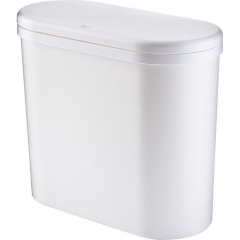 Poubelle de salle de bain polyvalente de grande capacité, poubelle de cuisine de Style nordique moderne avec couvercle de Type presse pour le bureau et la maison (1/5)