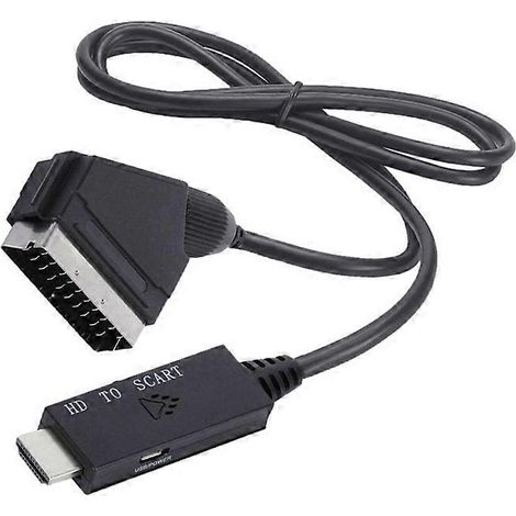 Câble adaptateur Scart vers RCA 1m, convertisseur audio/vidéo, compatible péritel, liaison A/V, cordon 1 mètre, pour TV et lecteurs. (1/5)