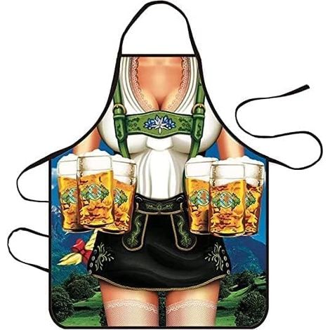 Tablier de Cuisine,Tablier Créatif BBQ Cuisine pour La Maison, Le Restaurant, Le Jardin, Le Barbecue, Homme ou Petit-ami/Petite-ami Party (1/5)
