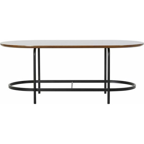 Tavolo da pranzo - 99.5 x 50 x 40 cm - Legno, Vetro, Ferro - Nero - Rettangolare (1/2)