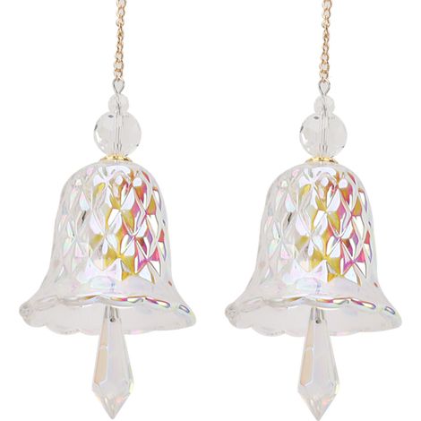 Cloches en cristal colorées, pendentifs transparents, prismes de fenêtre pour la décoration de photographie de mariage, jardin et Noël pour la maison (1/5)