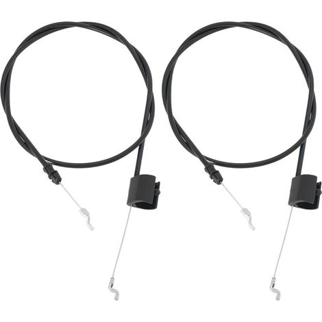 Lot de 2pcs Cables d'accélérateur pour Tondeuse à Gazon Ligne de Commande Du Moteur 183281 532183281 290699 Compatible avec Briggs Stratton Compatible avec Poulan Longueur Cable 1358mm (1/5)