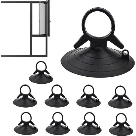 10 Pièces Ventouse Pare Soleil Camping Car, Ventouses En PVC Transparent Et Noir Sans Crochets, Pour Pare Soleil De Voiture Cuisine Salle De Bain Mur Miroir