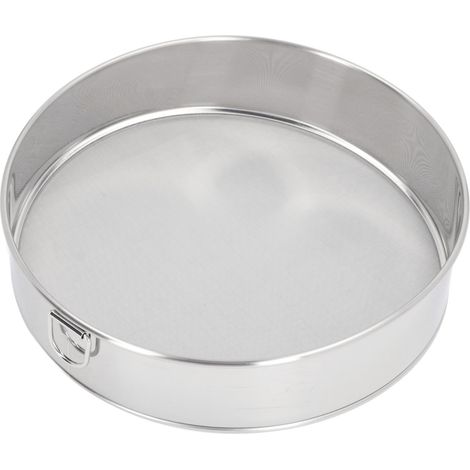 Tamis rond 80 mailles de grande taille, filtre plaqué titane argenté, revêtement antiadhésif, tamis à farine en acier inoxydable pour sucre en poudre, cacao en poudre