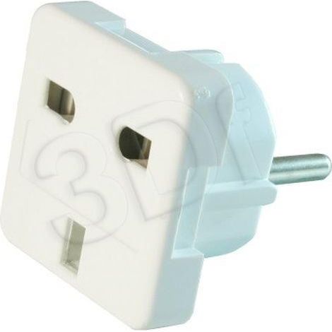 Adaptador Gembird Reino Unido - PL (10 A) - Adaptador con enchufe F del Reino Unido (1/2)