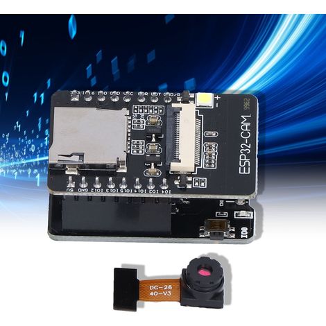 ESP32CAM-Entwicklungsboard mit Netzteil, OV2640-Empfängermodul und digitalem Wi-Fi- + Bluetooth-Modul (1/5)