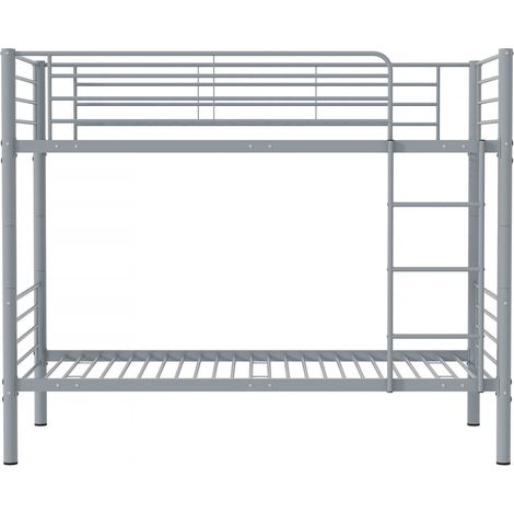 Etagenbett "ADAM" - 90 x 190 cm - Metall - Grau (1/5)