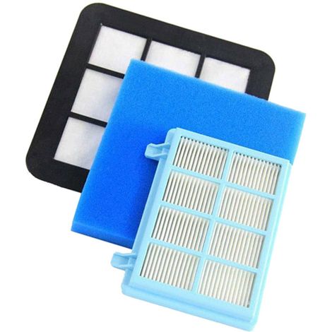 Filterset 3in1 für Philips Power Pro Compact / Active FC 9330 FC 9331 FC 9332 FC 9333 FC 9334 FC 9350(HEPA Abluftfilter, waschbarer Motorfilter, Schaumstoffilter) (1/4)