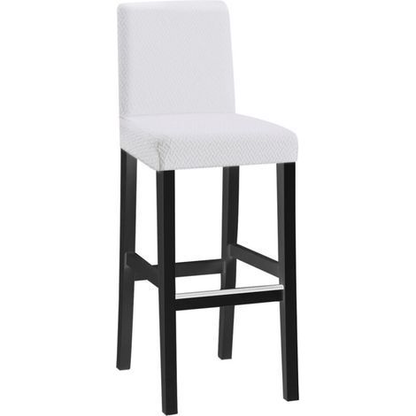 4pcs short back long checkered jacquard chair cover - white, one piece stretch chair cover, modern and durable, suitable for home hotel restaurant banquet kitchen decoration (1/5)