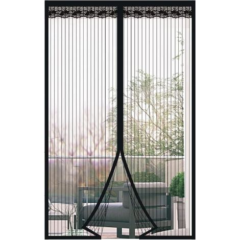 Magnetisches Tür-Moskitonetz, Anti-Moskito-Türvorhang mit Magnetverschluss, kein Bohren erforderlich, für Balkontüren, Kellertüren, Terrassentüren (100 x 220 cm) (1/4)