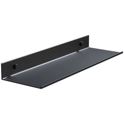 Étagères murales flottantes Noires Étagère Murale pour Salle de Bain Étagère Murale Rack de Rangement pour tablettes flottantes très Robustes et antirouille (30cm) (1/4)