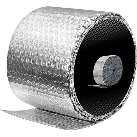 Rouleau d'isolation réfléchissante en feuille d'aluminium, isolation de tuyaux et membrane étanche, membrane spéciale d'isolation thermique et d'étanchéité à l'humidité pour serres. (1/3)