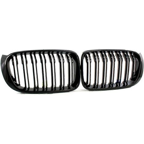 Calandre avant pour BMW X3 F25 LCI 2015-2017 et X4 F26 2015-2018, double lamelle, noir brillant, références 51117338571 et 51117338572 (1/5)