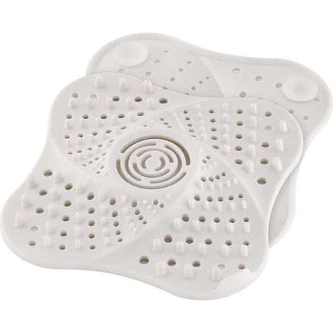 Filtre à cheveux pour bonde de douche, tube en silicone avec ventouse, pour baignoire et cuisine. (1/5)
