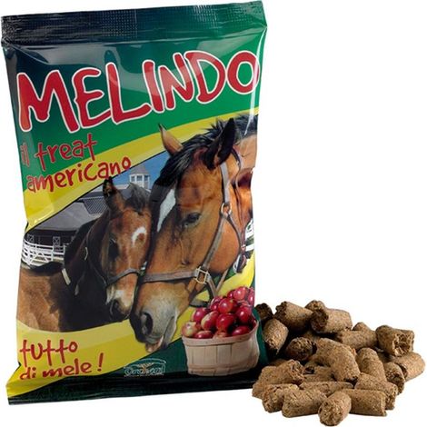 MELINDO 100% pommes déshydratées pour chevaux. Le classique American Horse Snack 397 g