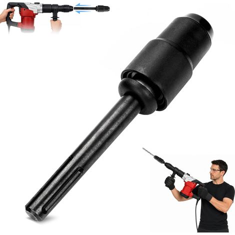 Adaptateur SDS Max vers SDS Plus pour marteau perforateur, pour utilisation de forets à béton ou de burins, adaptateur SDS Max SDS Plus pour mandrin, foret perforateur(noir) (1/5)