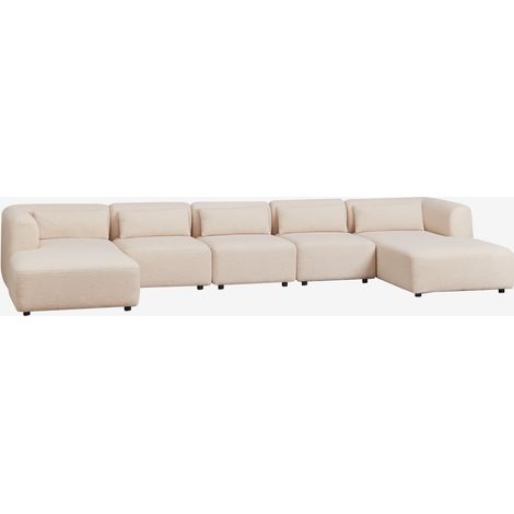 SKLUM Modulares Sofa mit doppelter Chaiselongue, 5-teilig, Fogler                                   