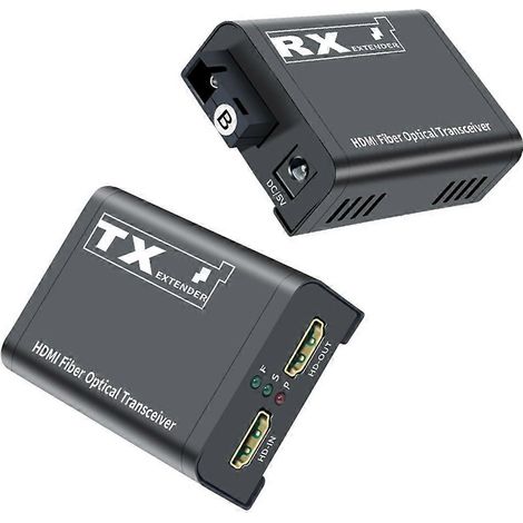 Extendeur fibre optique compatible HDMI 1080p sur câble optique SC, émetteur-récepteur vidéo optique vers fibre optique, prise UE, 20 km (1/5)