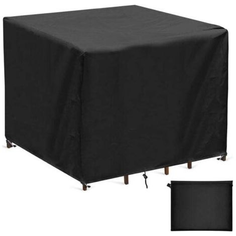 Housses Table de Jardin, 420D Oxford Carre Housse Salon de Jardin Imperméable, Résistance au Vent, Bache Protection Carre Table Jardin Exterieur,90x90x90cm (1/4)