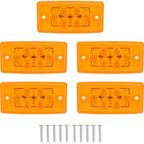 Zoternen luci di posizione laterali a LED ambra da 12 V, impermeabili IP65, per camion, camper e yacht.