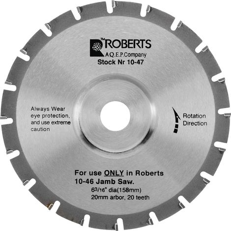 10–47–6 20-tooth Pointe en carbure Lame de scie pour 10–55 Scie de construction), 6–3/40,6 cm (1/3)