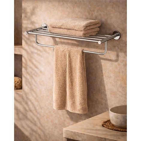 Rack portasciugamani 60 cm cromo Minimal (1/3)
